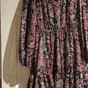 Crystal Doll Paisley Dress - Red and Black